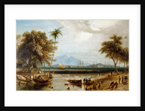The watering place at Anjer Point in the island of Java by William Daniell
