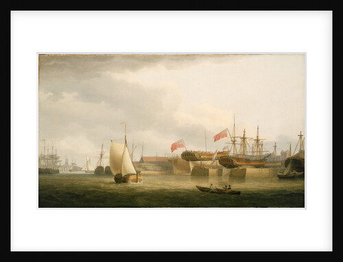 Shipbuilding on the Thames at Redriff by Thomas Whitcombe