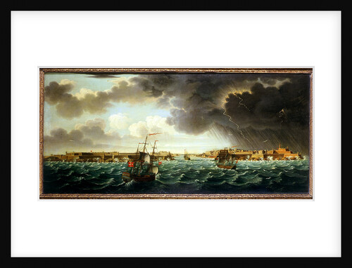 Shipping in a rough sea off Malta by Alberto Pullicino