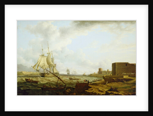 A third-rate entering Port Mahon by Charles Martin Powell