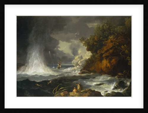 HMS 'Resolution' off Cape Stephens with waterspout, May 1773 by William Hodges