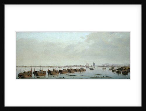 Prison hulks in Portsmouth harbour by Daniel Turner