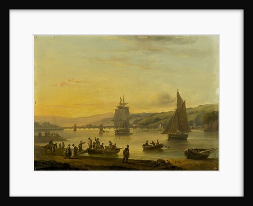Landing from the ferry at Teignmouth, Devon by Thomas Luny