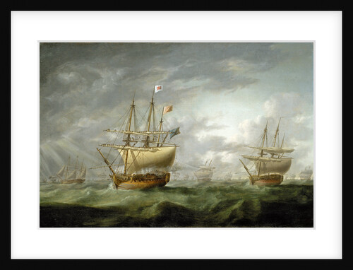 Loss of HMS 'Ramillies', September 1782: before the storm breaks by Robert Dodd