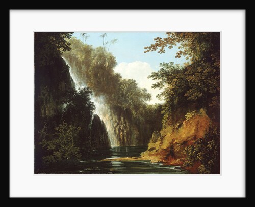 A waterfall in Tahiti by William Hodges