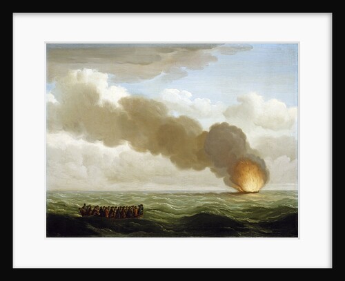 The Luxborough galley burnt right down by John Cleveley