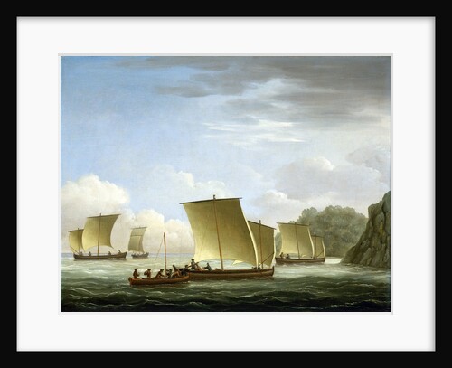 The yawl of the Luxborough galley arriving in Newfoundland, 7 July 1727 by John Cleveley