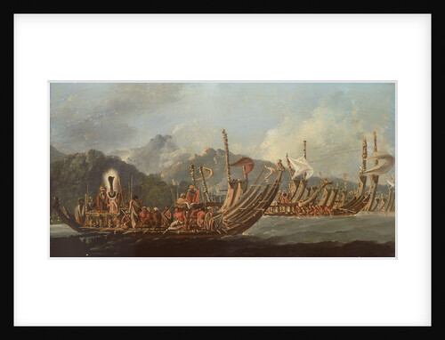 Review of the war galleys at Tahiti by William Hodges