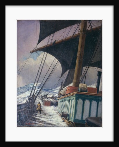 Boarding the far tack on the 'Birkdale' by John Everett