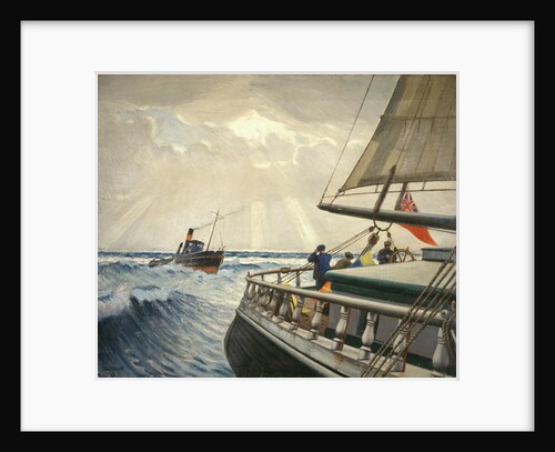Iquique' from the stern with the Tug 'Warrior' by John Everett
