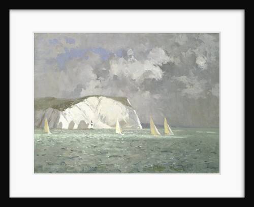Yachts off the Needles, Isle of Wight by Norman Wilkinson