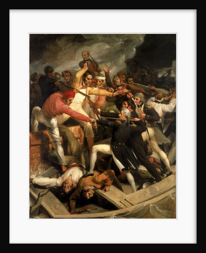Nelson in conflict with a Spanish launch, July 1797 by Richard Westall