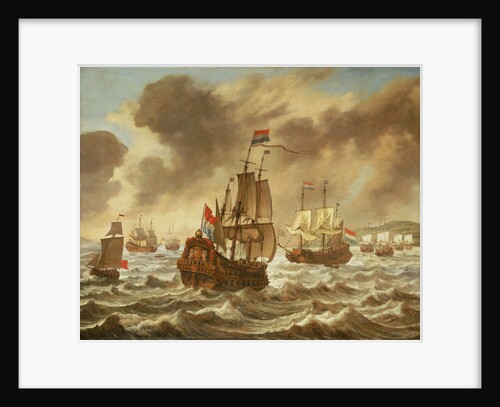 Before the Battle of the Downs, 21 October 1639, showing Tromp's Flagship ''Amelia'' by Reinier Nooms