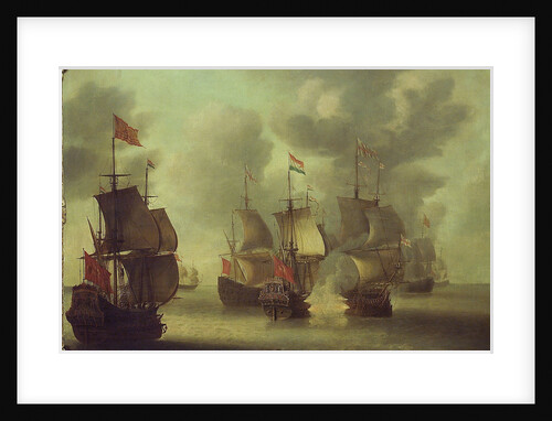The 'Amelia' Engaging English Ships, June 1639 by Jan van Leyden