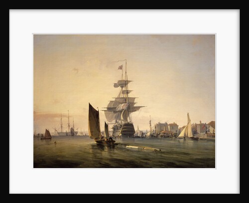 'Britannia' entering Portsmouth by George Chambers the Elder