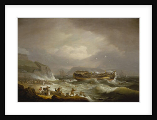 The wreck of the East Indiaman 'Dutton' at Plymouth Sound, 26 January 1796 by Thomas Luny