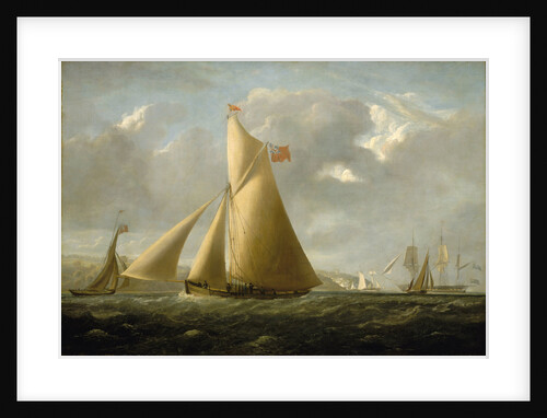 The cutter yacht 'Gazelle' off Cowes by John Christian Schetky