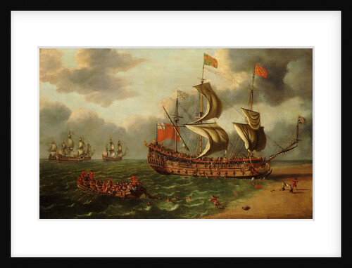 The wreck of the ''Gloucester'' off Yarmouth, 6 May 1682 by Johan Danckerts