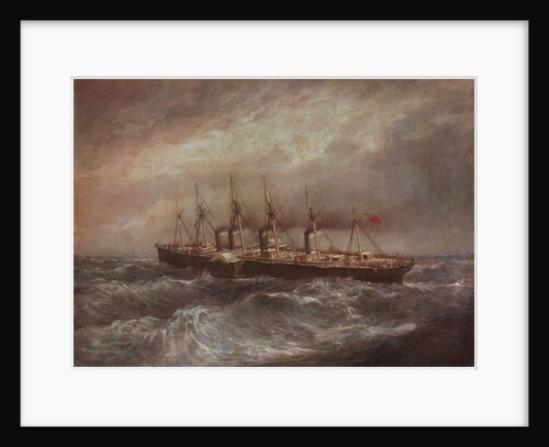 The steamship 'Great Eastern' (1858) laying the first successful Atlantic cable by Henry Clifford