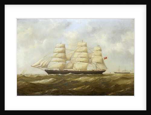 The ship 'Halloween' (1870) under way by British School