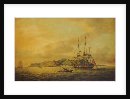 The East Indiaman 'Hindustan' at anchor by Thomas Luny