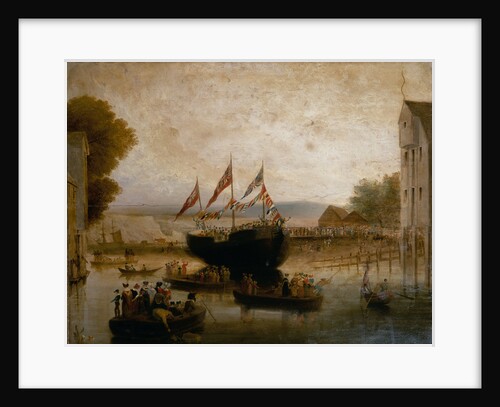 Launch of the brig 'Lewes Castle' by unknown