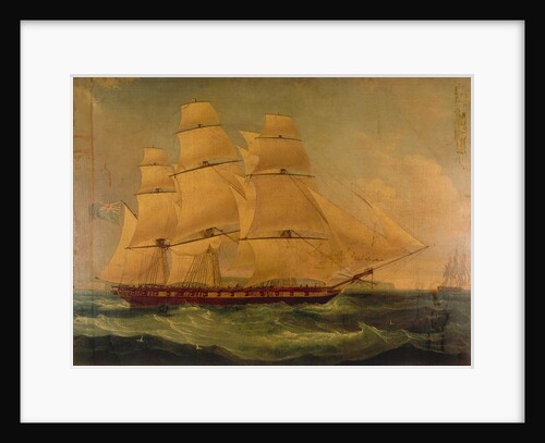 The East Indiaman 'Providence' by Thomas Whitcombe