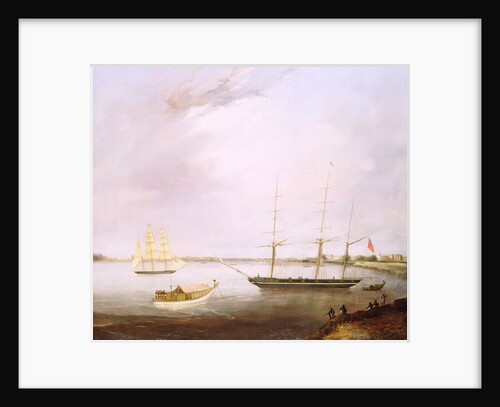 The 'Streatham' and the opium clipper 'Red Rover' by British School