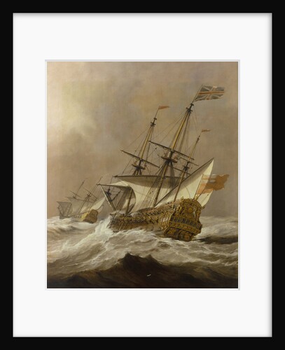 HMS 'Resolution' in a gale by Willem Van de Velde the Younger