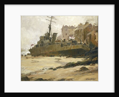 HMS 'Wave' Ashore at St Ives, 1952 by Ellis Silas