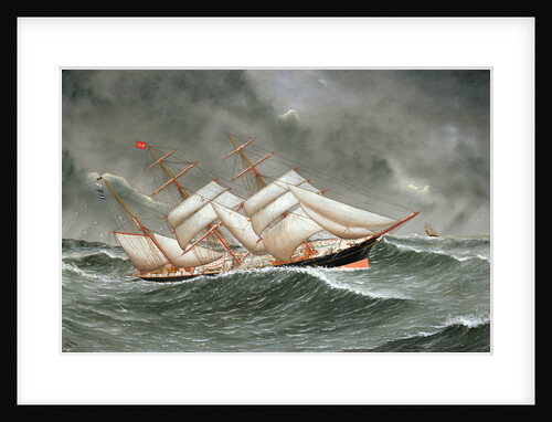 The barque 'Camphill' in a rough sea by Joseph Fannen