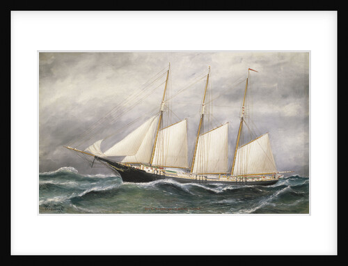 The schooner 'Robert Ingle Carter' by Solon Francis Montecello Badger
