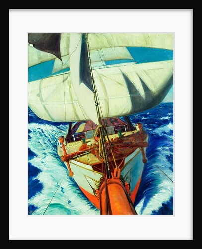 The barque 'Birkdale', view aft from the bowsprit by John Everett