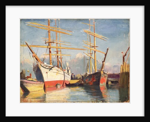 The 'Castle Holme' in Surrey commercial dock by John Everett