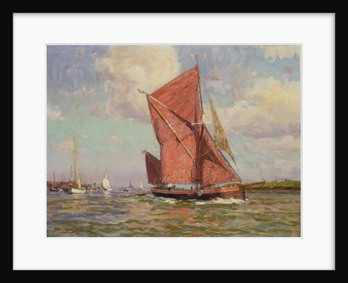 The Medway sailing barge 'Cerf' on the River Crouch, Essex by Cornelius Wagner