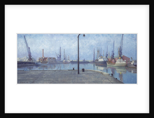 Docks at Goole, early morning, 1971 by Richard Ernst Eurich