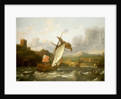 An English yacht sailing into Plymouth by Ludolf Bakhuizen