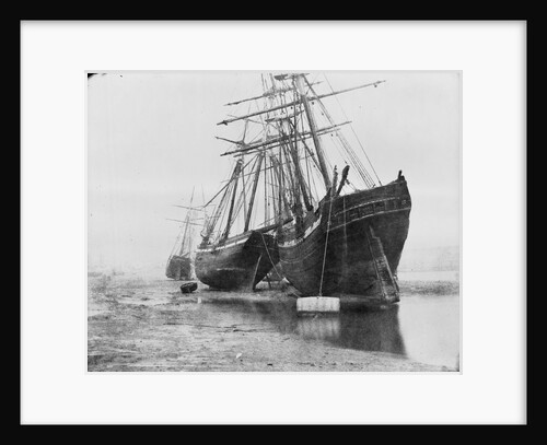 'Mary of St Ives' and unidentified vessel at mooring, Swansea by unknown