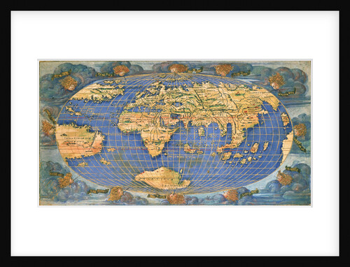 Planisphere world map by Francesco Rosselli, around 1508 by Francesco Rosselli