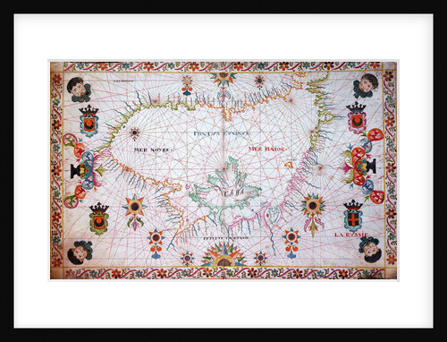 Chart of the Black Sea, 17th century by Cavolini