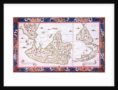 World map, 1567 by Nicholas des Liens