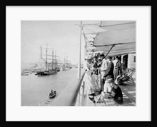 Deck scene, Port Said, onboard the RMS 'Orizaba' (1886) by unknown