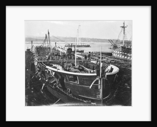 Fitting out iron steamship HMS 'Achilles' (1863) at Chatham Dockyard by unknown