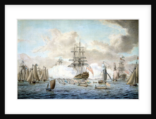 George III reviewing the Fleet at Spithead, 22 June 1773, depicting HMS 'Royal Oak' by John Cleveley
