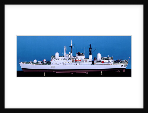 Type 42 destroyer, HMS Sheffield (1971), port broadside by John R. Haynes