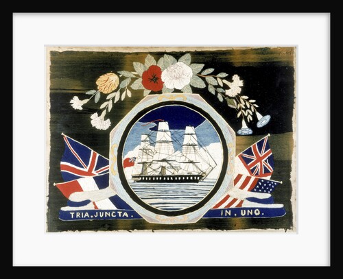 Embroidery of HMS 'Warrior' by unknown