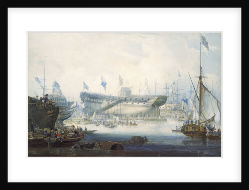 The launch of the East Indiaman 'Edinburgh' by William John Huggins