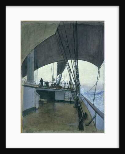 Deck scene on the barque 'Suzanne' by John Everett