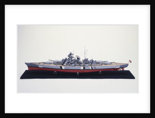 'Bismarck', port broadside view by H. G. Sitford