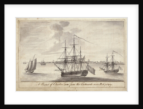 A view of Charleston, Carolina by Nicholas Pocock (21 June to 4 November 1767, on voyages from Bristol to South Carolina and back) by Nicholas Pocock